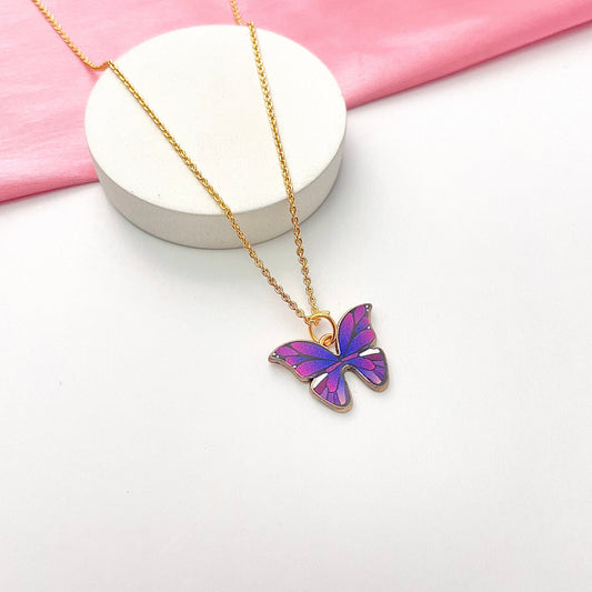 Unique Butterfly Charm Necklace (Golden) - DropShp
