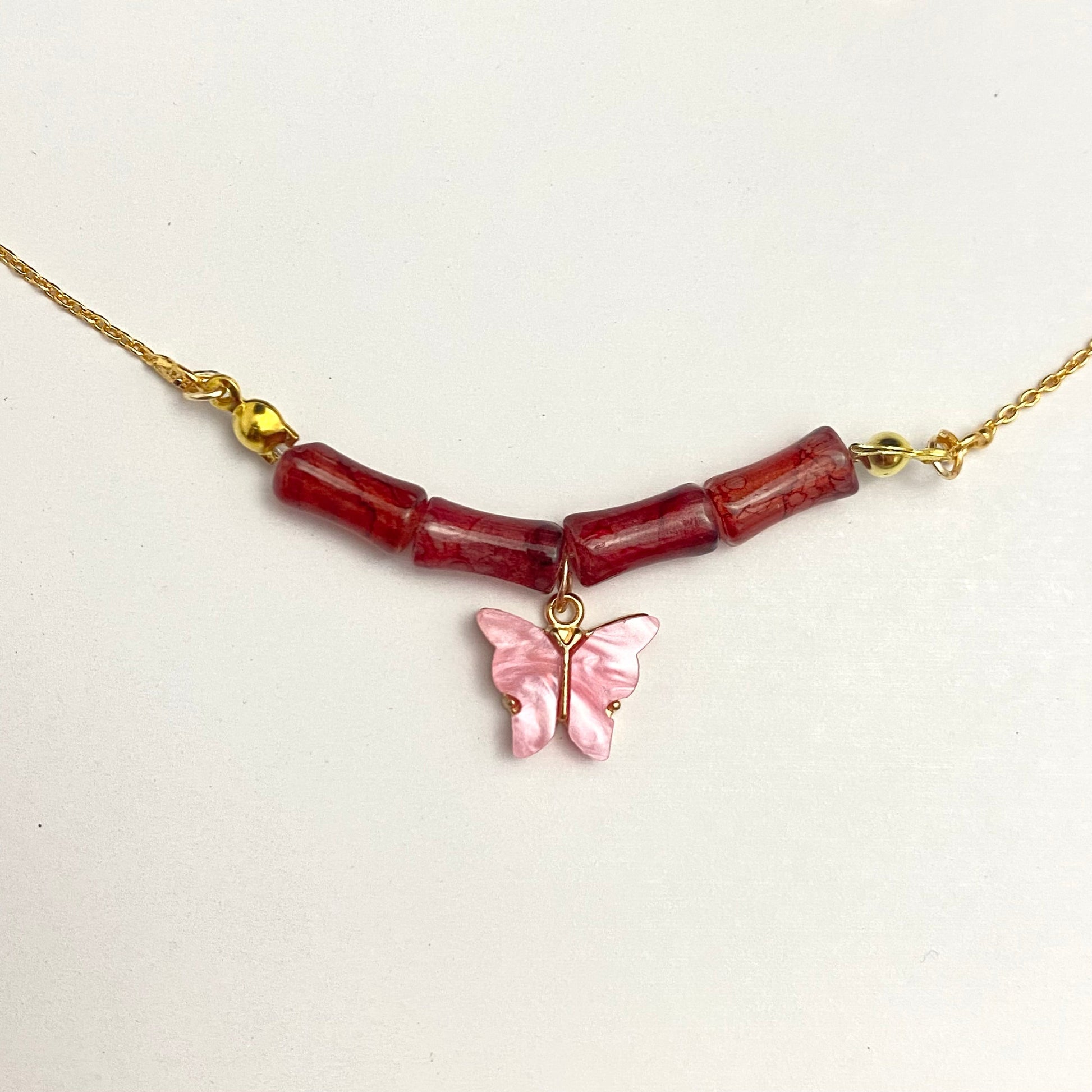 Waterproof Hanging  Butterfly Charm Necklace - DropShp