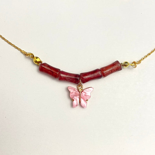 Waterproof Hanging  Butterfly Charm Necklace - DropShp