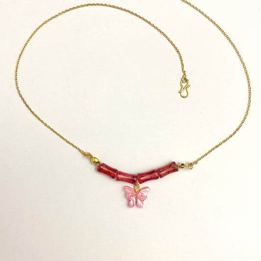 Waterproof Hanging  Butterfly Charm Necklace - DropShp