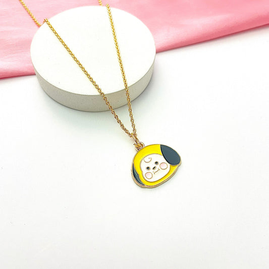 Cute Chimmy BTS Character Necklace 4 (Golden) - DropShp