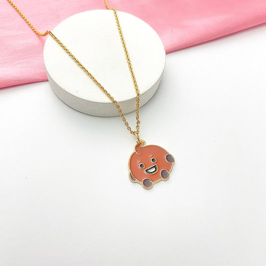 Cute Shooky BTS Character Necklace 2 (Golden) - DropShp