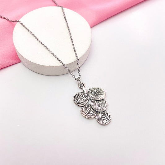 Silver Leaf Charm Necklace With Stainless Steel Chain - DropShp