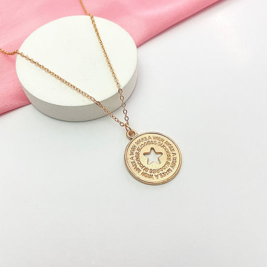Minimal Golden Star Card Necklace| Perfect for Dailywear - DropShp