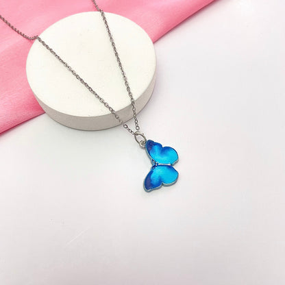Waterproof Blue Butterfly Necklace - DropShp