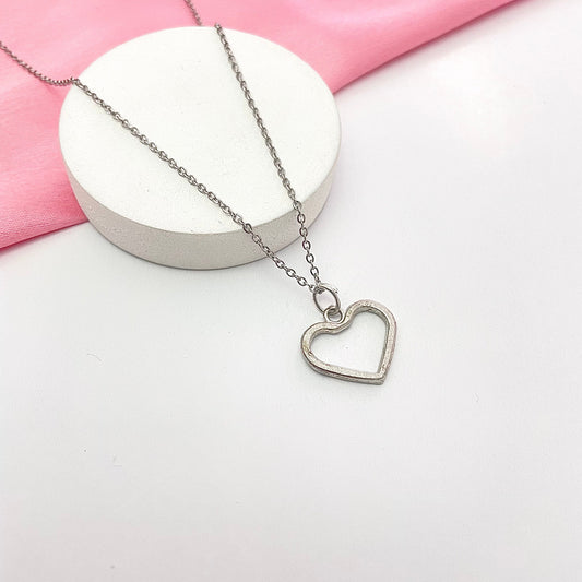 Minimal Silver Heart Card Necklace | Waterproof Chain | Perfect for Dailywear - DropShp