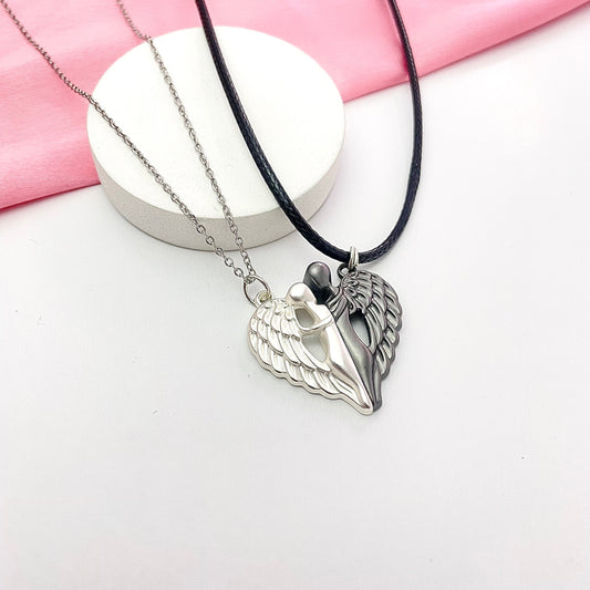 Angel Wings Pendant Magnetic Couple Necklace - DropShp