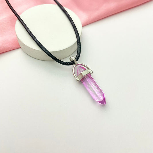 Pink Pencil Pendant Necklace (D-10) - DropShp