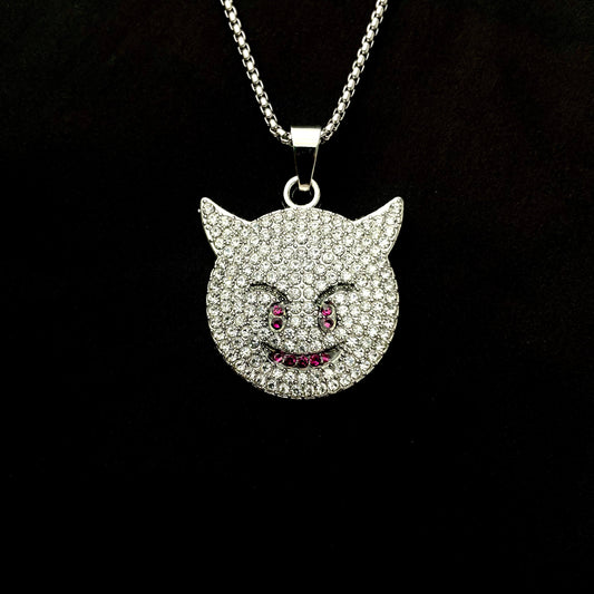 Demon Iced Out Hip Hop Pendant Necklace With Chain - DropShp
