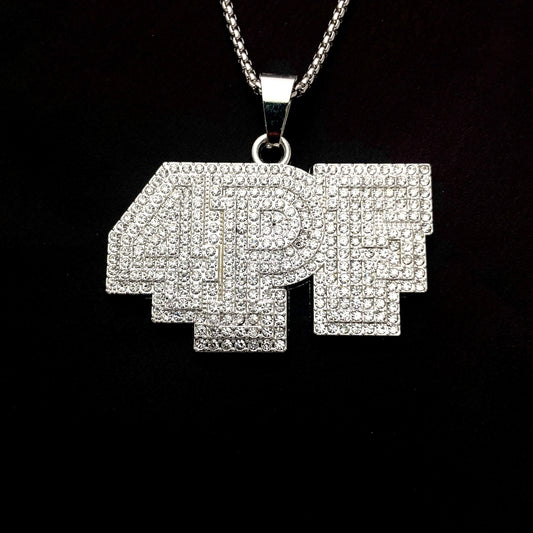 4PF Iced Out Hip Hop Pendant Necklace With Chain - DropShp