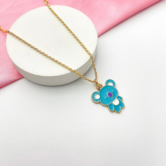 Cute Koya BTS Character Necklace (Golden) - DropShp