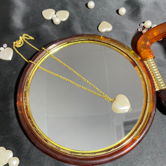 Golden Chain Necklace With  Heart Charm - DropShp