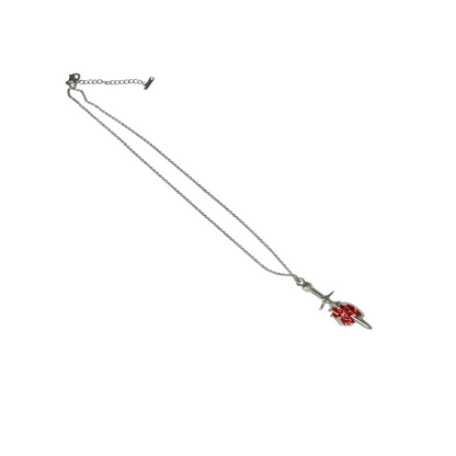 Gothic Red Stainless Steel Heart Charm Necklace - DropShp