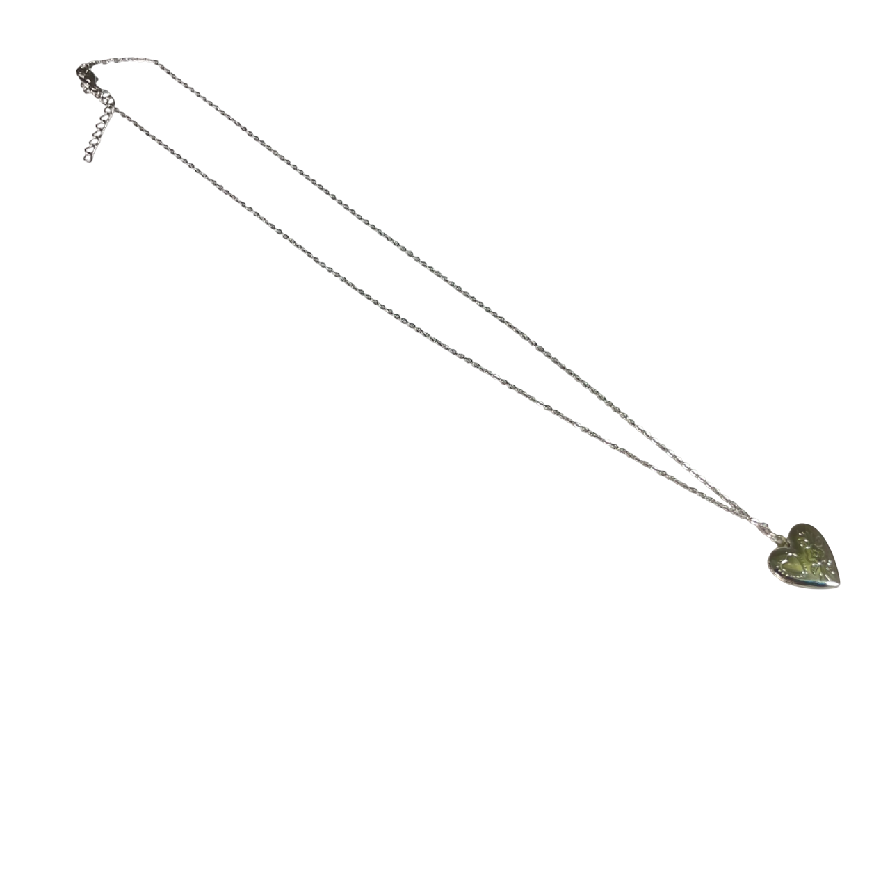 Gift For Valentine's Day Silver Heart Necklace For Girls - DropShp