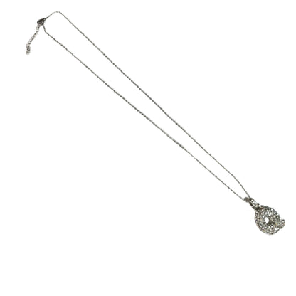 Gift For Valentine's Day Silver Stone Studded Q Initial Necklace - DropShp