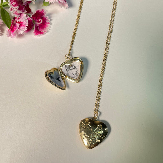 Valentine's Day Golden Heart Necklace Gift For Your Loved Ones - DropShp