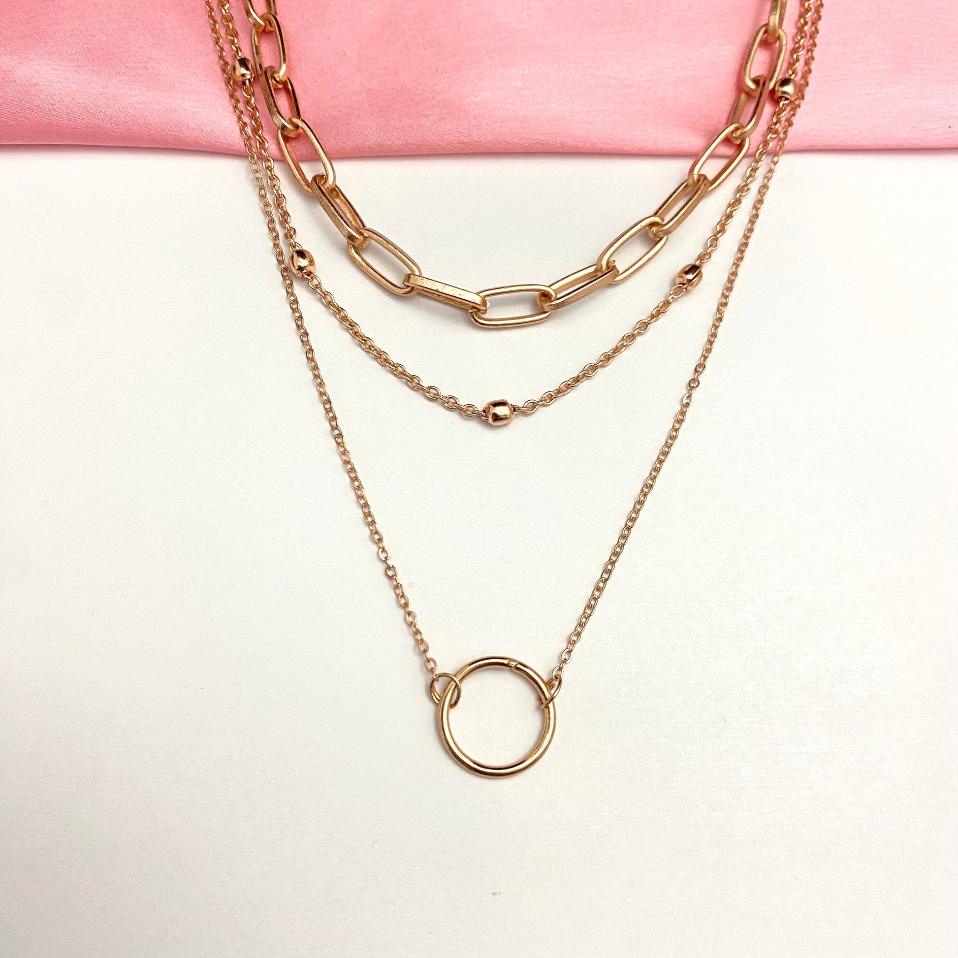 Triple Layered Ring Necklace - DropShp