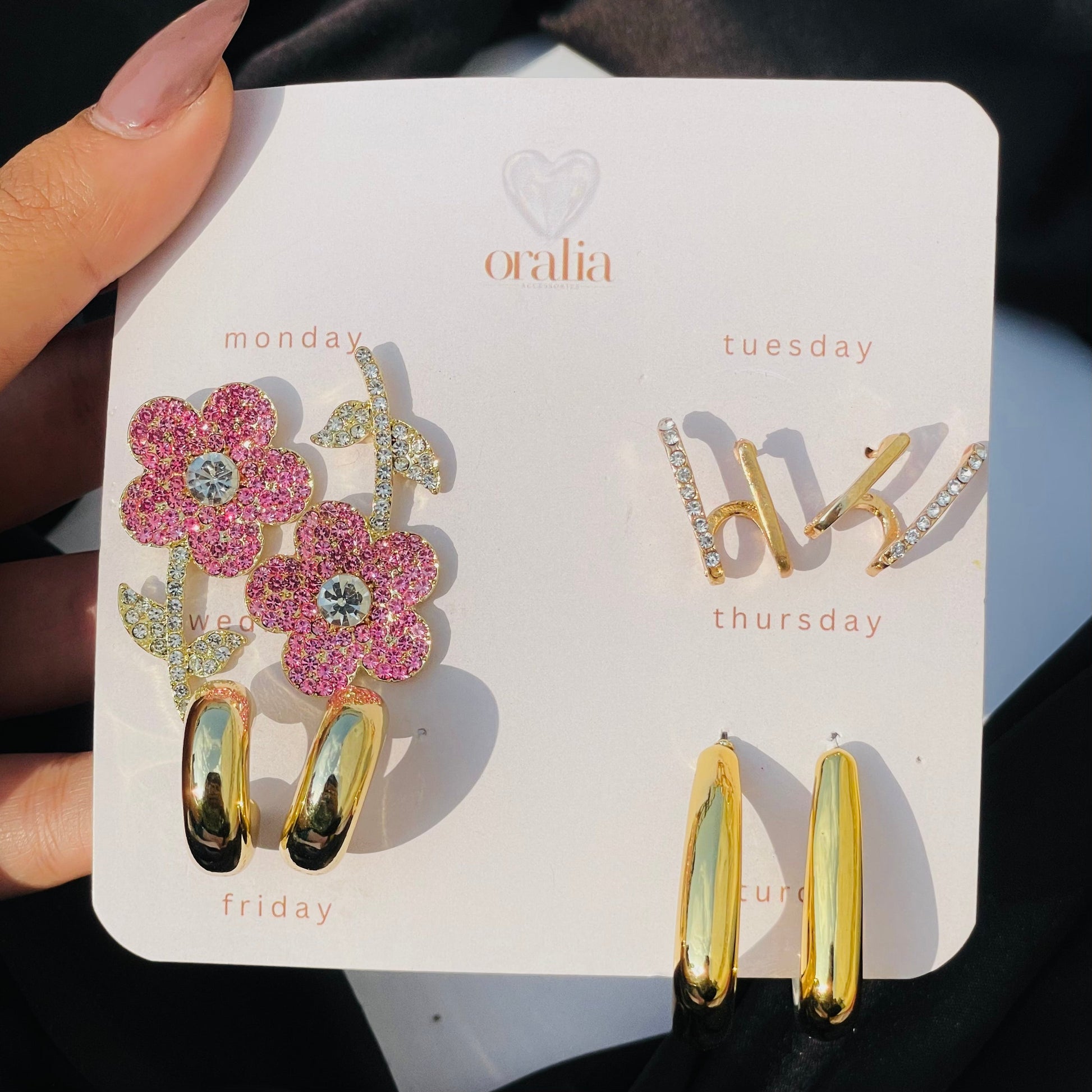 Pack of 4 Korean Earrings Card Combo Pack - DropShp
