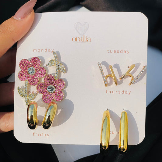 Pack of 4 Korean Earrings Card Combo Pack - DropShp