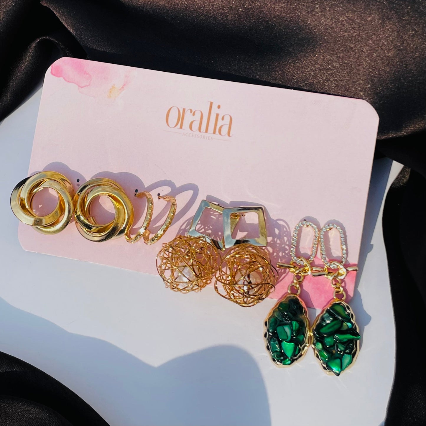 Pack of 3 Korean Earrings Card Combo Pack - DropShp
