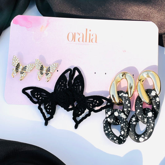 Pack of 3 Korean Earrings Card Combo Pack - DropShp
