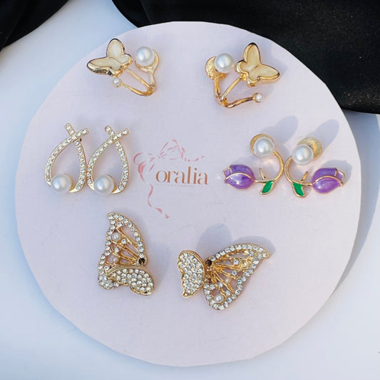 Pack of 4 Korean Earrings Card Combo Pack - DropShp