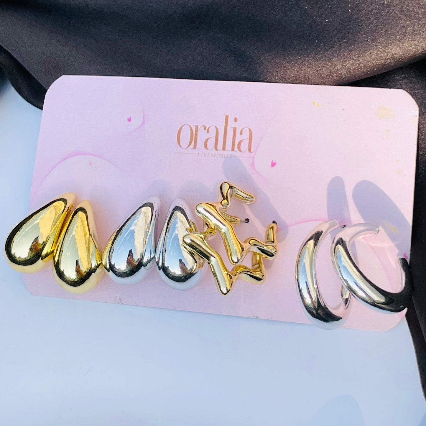 Pack of 4 Tear Drop Earring Card Combo Pack - DropShp