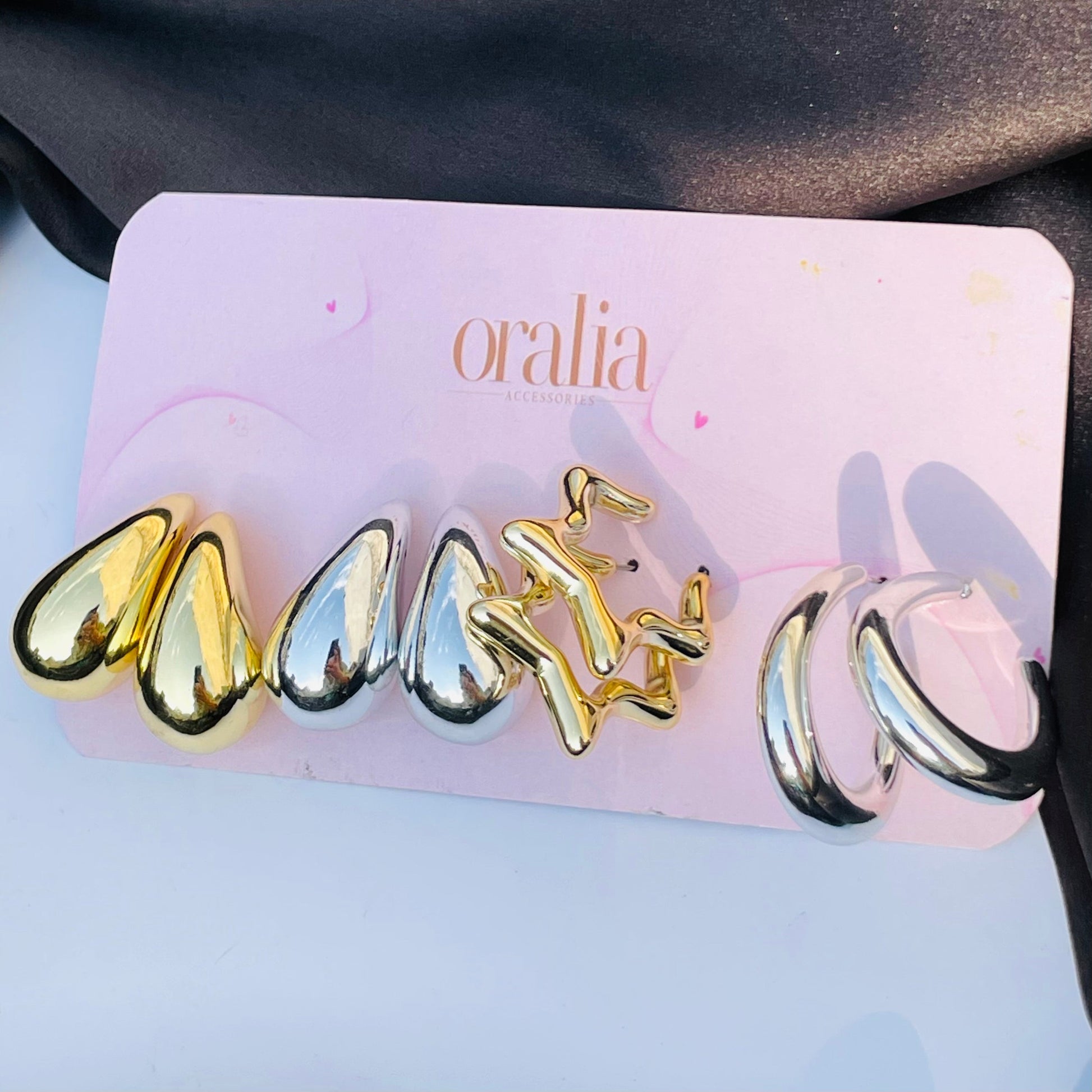 Pack of 4 Tear Drop Earring Card Combo Pack - DropShp