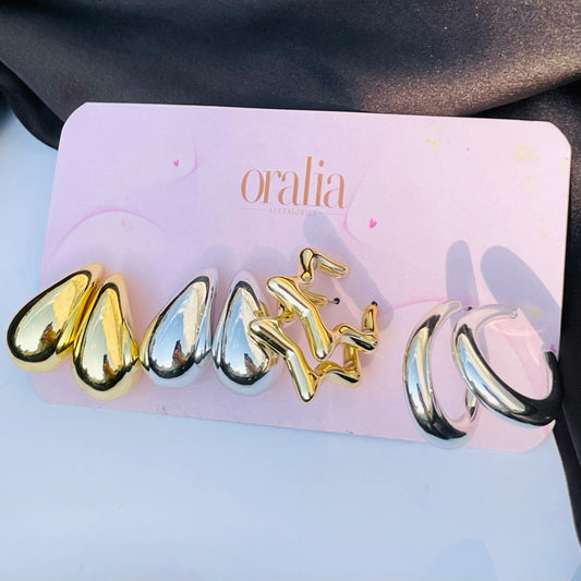 Pack of 4 Tear Drop Earring Card Combo Pack - DropShp