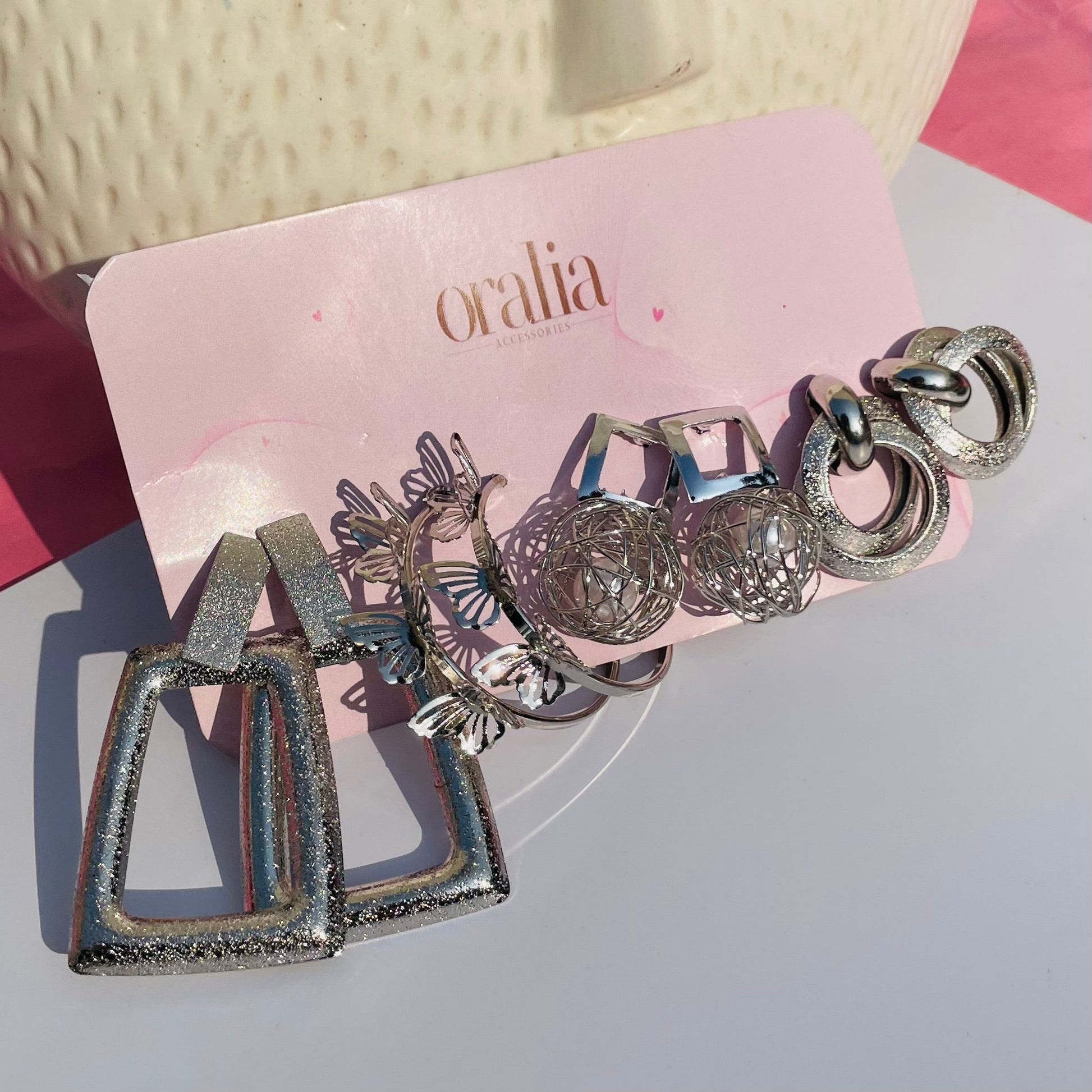 Pack of 4 Silver Earring Card Combo Pack - DropShp
