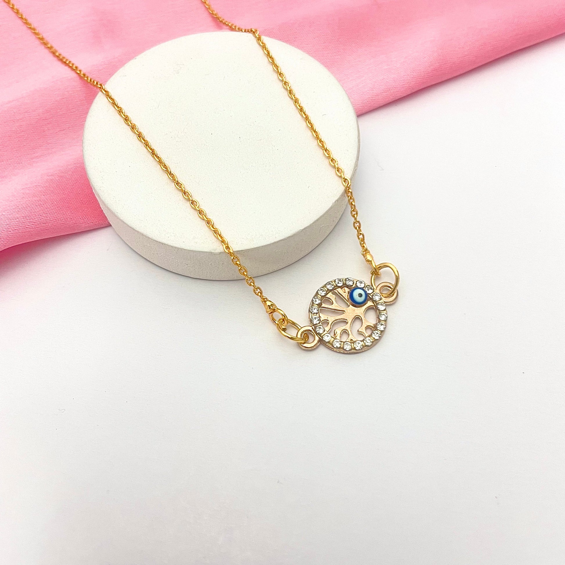 Tree Of Life Evil Eye Charm Necklace(Waterproof) - DropShp