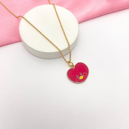 Cute Tata BTS Character Necklace (Golden) - DropShp