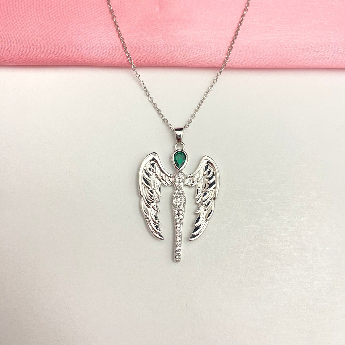 Stainless Steel Stylish Devil Angel Pendant Necklace - DropShp