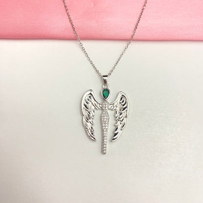 Stainless Steel Stylish Devil Angel Pendant Necklace - DropShp