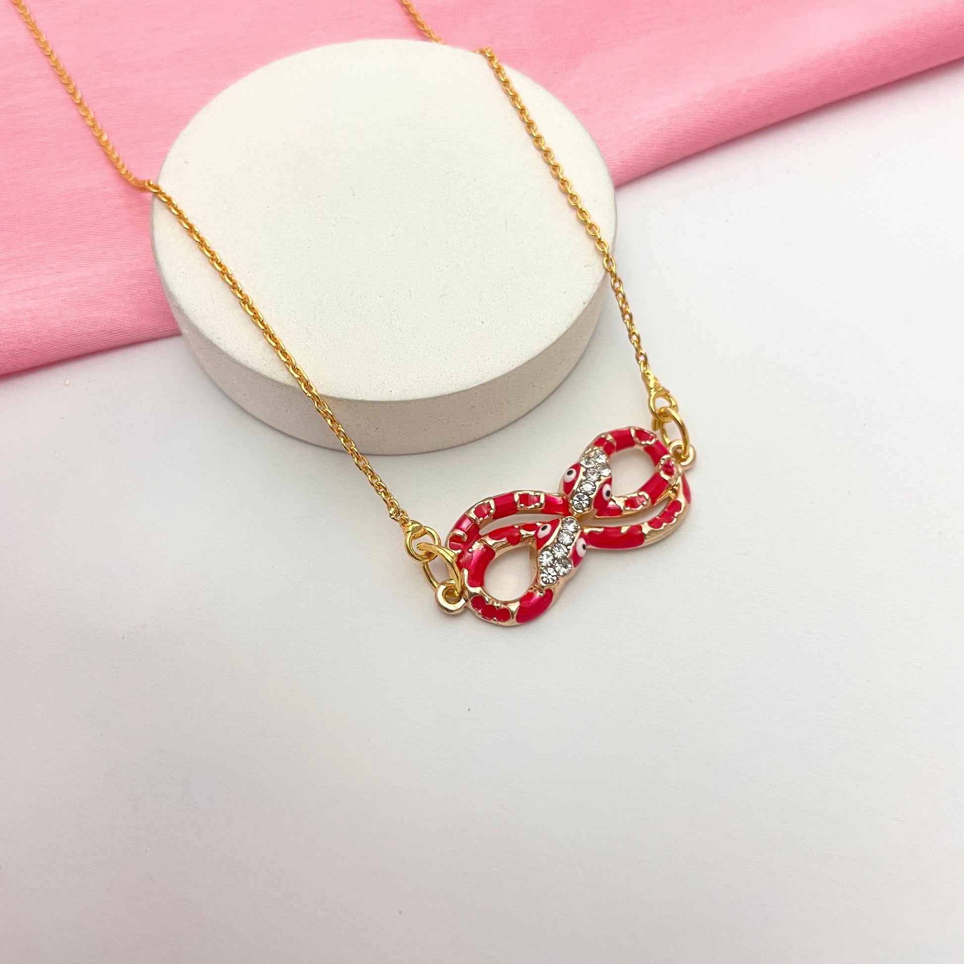 Red Infinity Evil Eye Necklace - DropShp