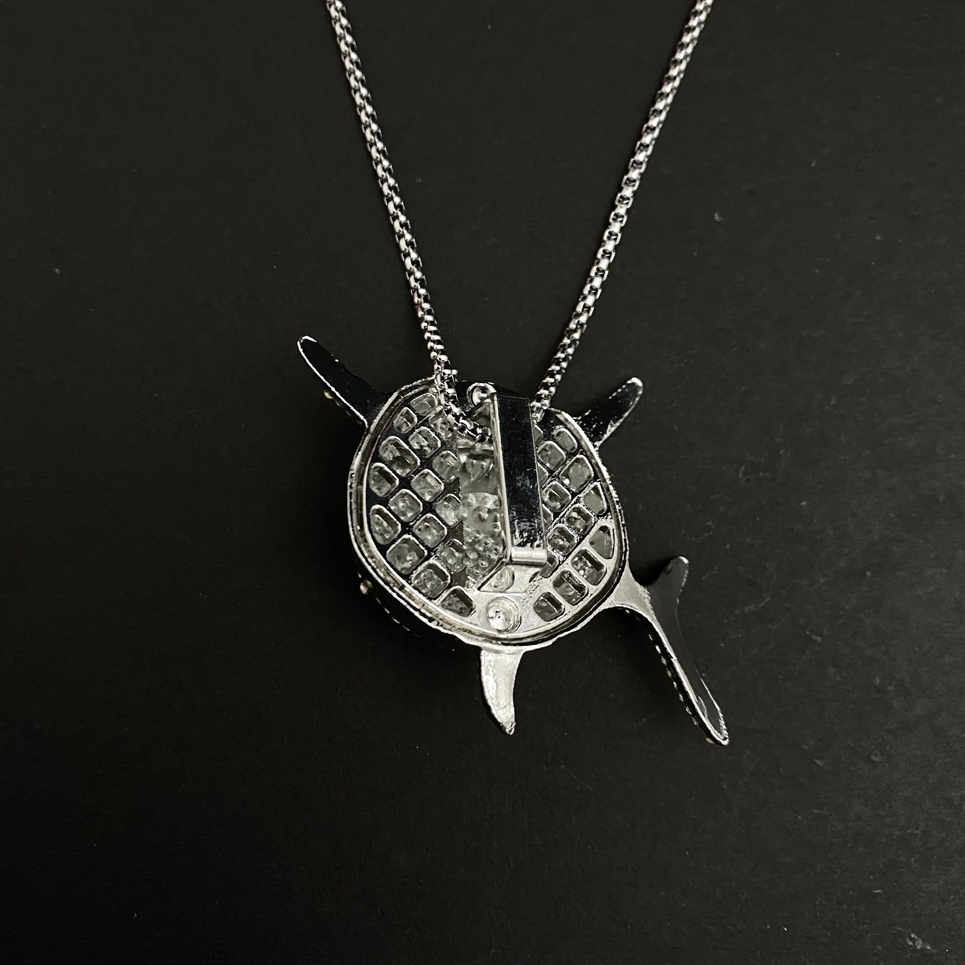 Solid Shark Iced Out Hip Hop Pendant Necklace With Chain - DropShp