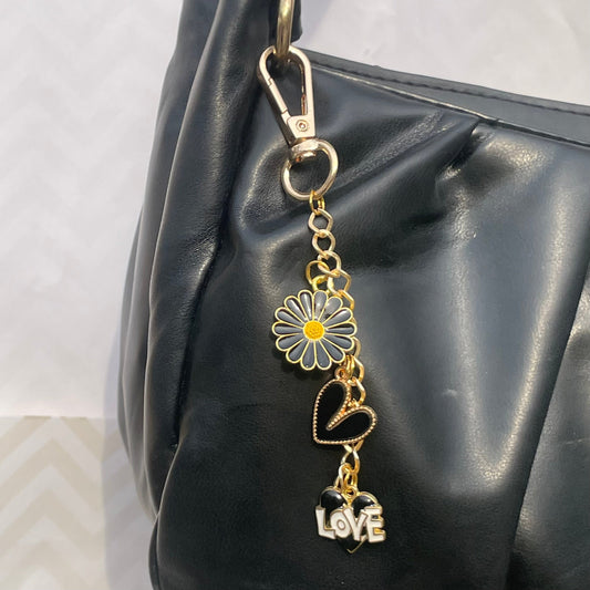 Cute Alloy Bag Keychain With Multi Charms for Women and Girls | Stylish Bag Accessories - DropShp