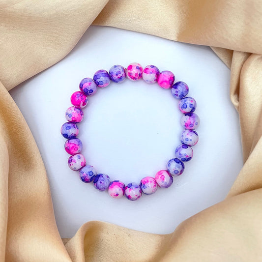 Tie-Dye Glass Beads Bracelet - DropShp