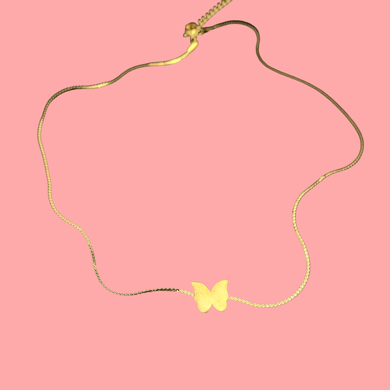 Stainless Steel Golden Butterfly Necklace - DropShp