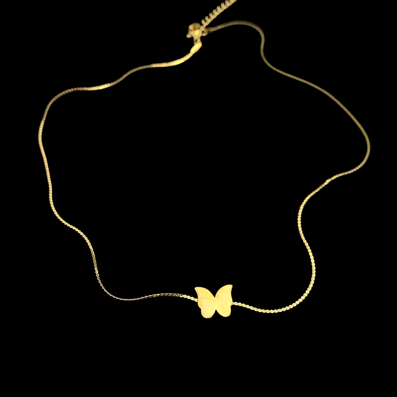 Stainless Steel Golden Butterfly Necklace - DropShp