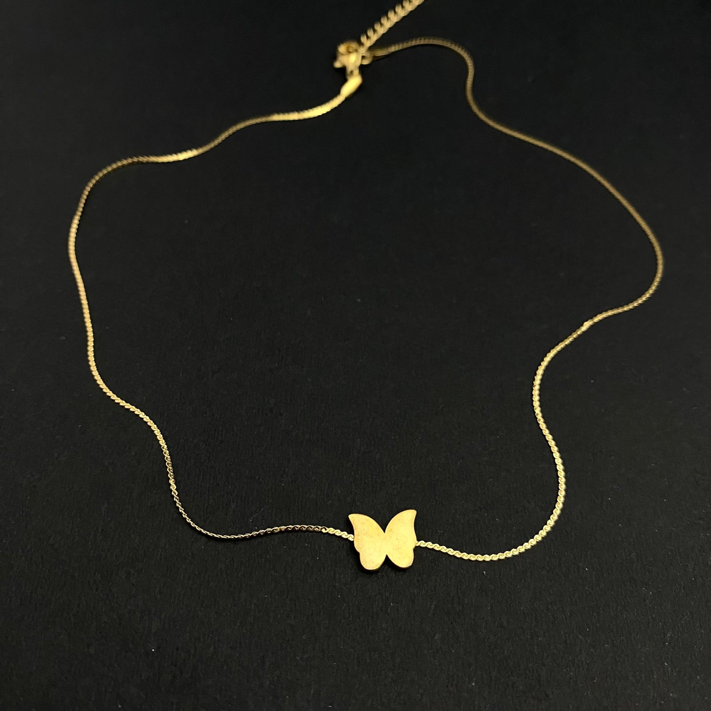Stainless Steel Golden Butterfly Necklace - DropShp