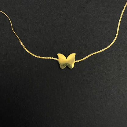 Stainless Steel Golden Butterfly Necklace - DropShp