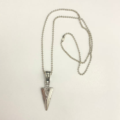 Silver Arrow Charm Pendant Necklace For Boys With Ball Chain - DropShp