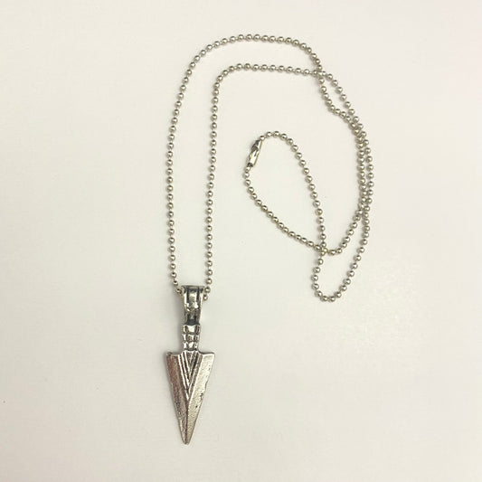 Silver Arrow Charm Pendant Necklace For Boys With Ball Chain - DropShp