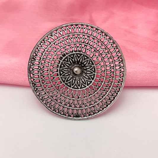 Adjustable Silver Oxidised Ring (D-6) - DropShp