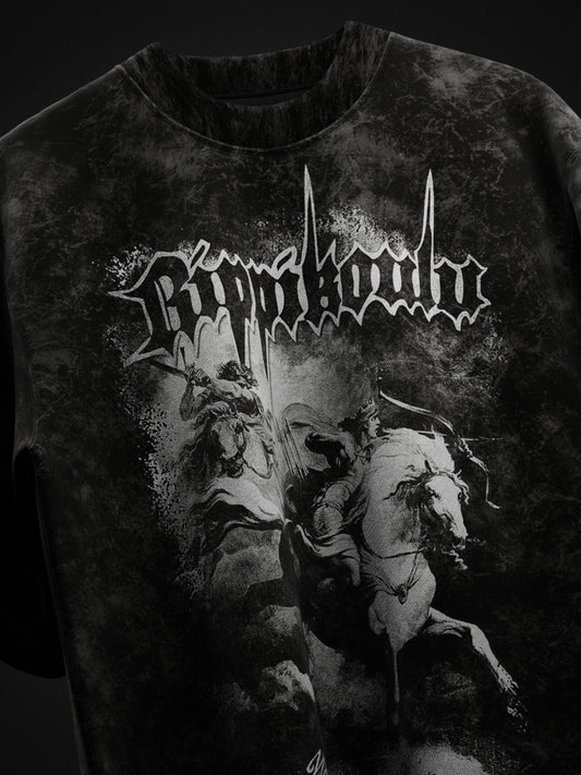 RIPPIKOULU ACID WASH OVERSIZED T-SHIRT