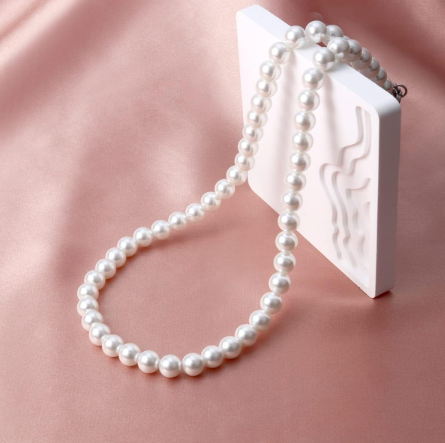 8mm Glass Pearl Necklace (For Boys) - DropShp
