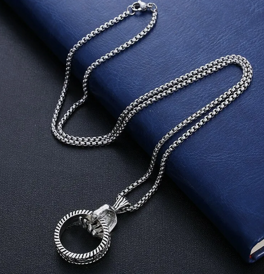 Casting Creative Hand Grab Ring Pendant Necklace For Boys - DropShp