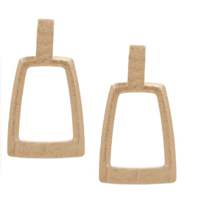 Gold Oversized Trapezoid Hoop Earrings - DropShp