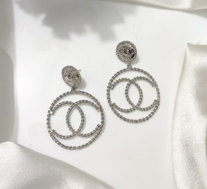 Silver Textured chic Earrings - DropShp